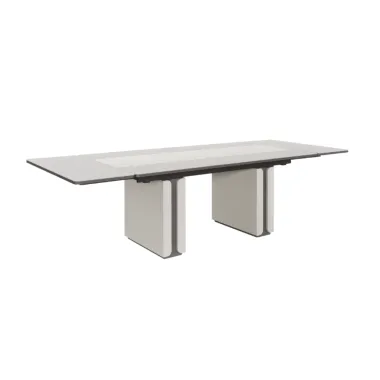 PERLA Włoski Stół rozkładany z trawertytem 200 - 294 x 77 x 115cm / ArredoClassic