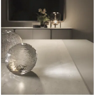 PERLA Włoski Stół rozkładany z trawertytem 200 - 294 x 77 x 115cm / ArredoClassic