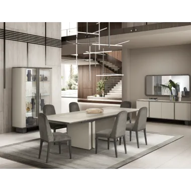 PERLA Włoski Stół rozkładany z trawertytem 200 - 294 x 77 x 115cm / ArredoClassic