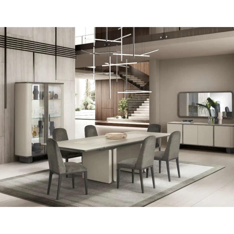 PERLA Włoski Stół rozkładany z trawertytem 200 - 294 x 77 x 115cm / ArredoClassic