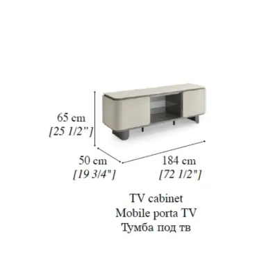 PERLA Włoska Szafka RTV 184 x 65 x 50cm / ArredoClassic
