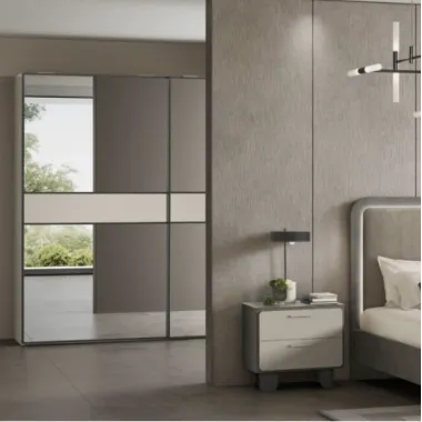 PERLA Włoska Szafa 2 drzwiowa lustrzana 268 x 252 x 68cm / ArredoClassic