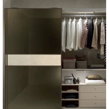 PERLA Włoska Szafa 2 drzwiowa lustrzana z wstawką 268 x 252 x 68cm / ArredoClassic