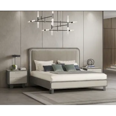 PERLA Włoskie Łóżko tapicerowane QUEEN SIZE 176 x 142 x 204 -217cm / ArredoClassic