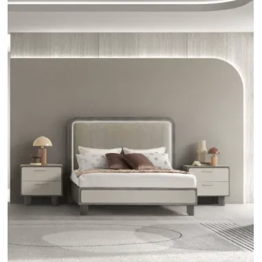 PERLA Włoskie Łóżko tapicerowane QUEEN SIZE 176 x 142 x 204 -217cm / ArredoClassic