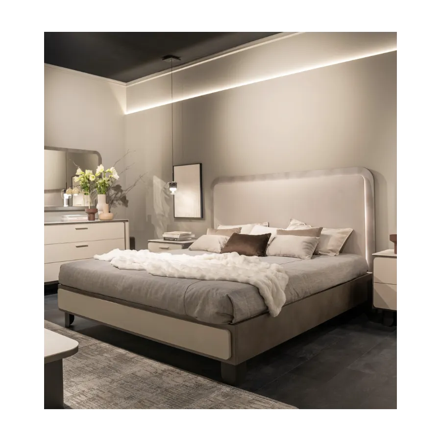 PERLA Włoskie Łóżko QUEEN SIZE 176 x 142 x 204 -217cm / ArredoClassic