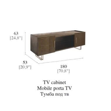 FIAMMA Włoska Szafka TV 2 drzwiowa 180 x 63 x 53cm / ArredoClassic