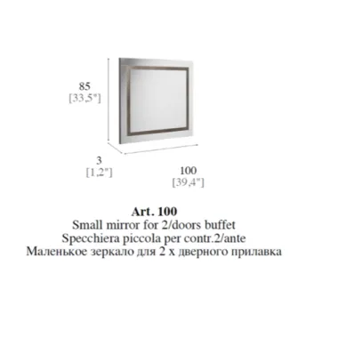 FIAMMA Włoskie lustro S 100 x 85 x 3cm / ArredoClassic