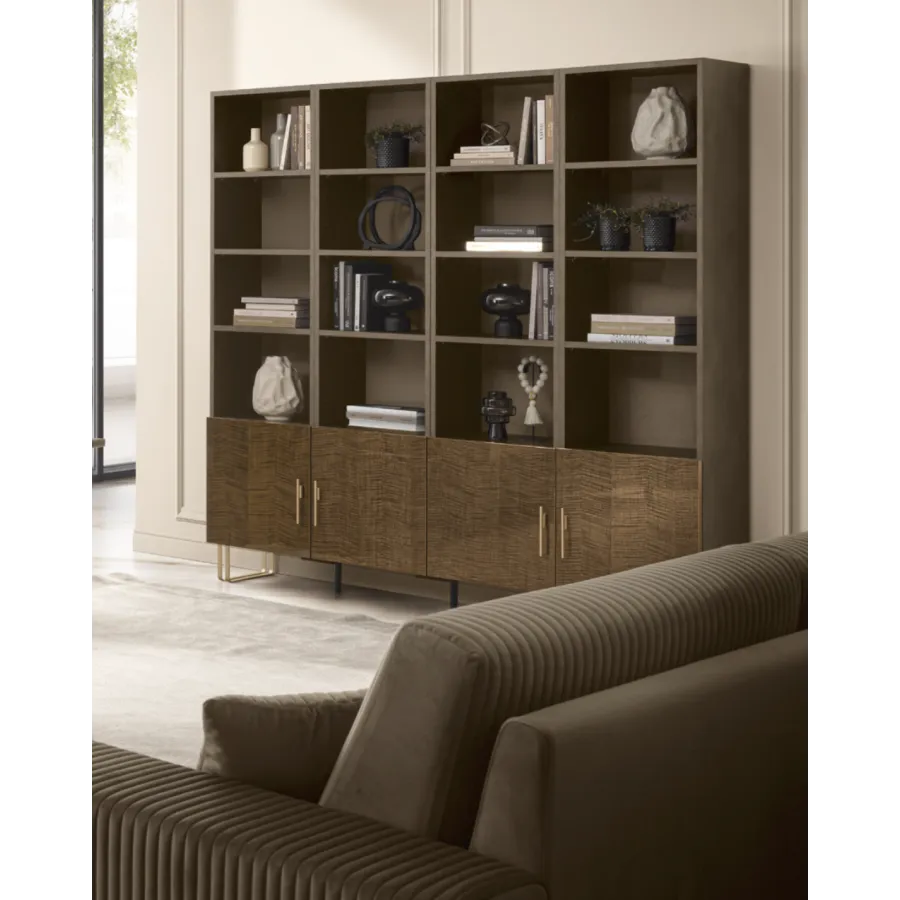 FIAMMA Włoski Regał na książki 4 moduły 212 x 205 x 37cm / ArredoClassic