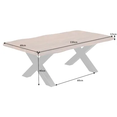 Invicta Stolik kawowy MAMMUT akacja 110 x 40 x 60cm / 6539739