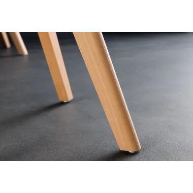 Invicta Krzesło SCANDINAVIA MEISTERSTÜCK transparentne imitacja białej skóry 42cm / 44164