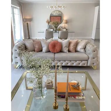 Kare Stolik kawowy gold RUSH 120 x 40 x 120cm / 82127