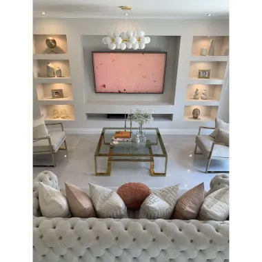 Kare Stolik kawowy gold RUSH 120 x 40 x 120cm / 82127