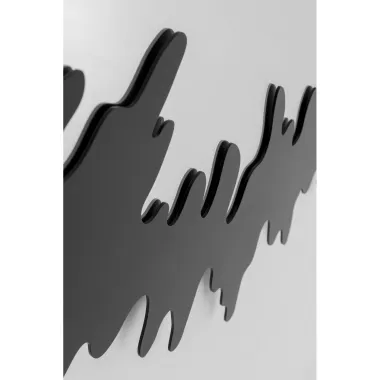 Kare Lustro Scienne HEARTBEAT czarne Ø 120 x 120 x 3cm / 70279