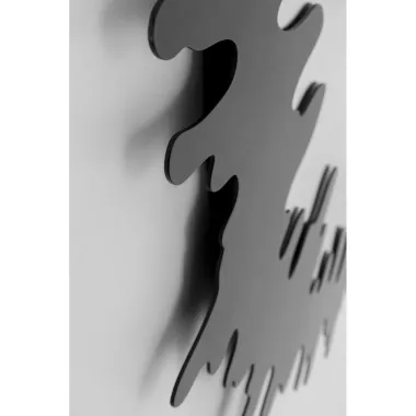 Kare Lustro Scienne HEARTBEAT czarne Ø 120 x 120 x 3cm / 70279