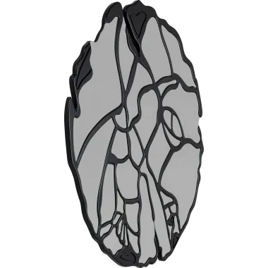 Kare Lustro Scienne PIECES MATT czarny Ø 100 x 100 x 3cm / 85902