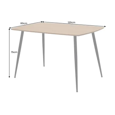 Invicta Stół APARTMENT optyka dzikiego dębu 120 x 75x 80cm / 47063