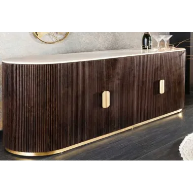 Invicta Komoda GATSBY mango marmur biały 170cm / 43617