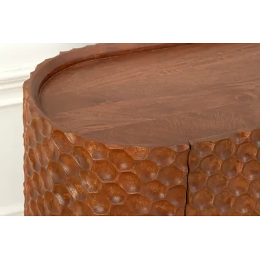 Invicta Szafka TV ADLON 3D brązowe mango 200 x 56 x 43cm / 47585