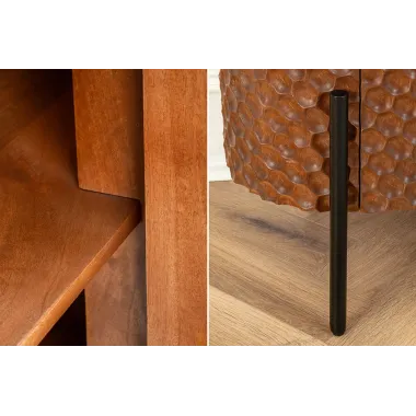 Invicta Szafka TV ADLON 3D brązowe mango 200 x 56 x 43cm / 47585