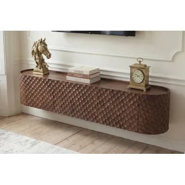 Invicta Szafka TV ADLON 3D brązowe mango 160 x 56 x 43cm / 47584