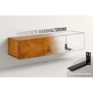 Invicta Szafka TV ADLON 3D brązowe mango 160 x 56 x 43cm / 47584