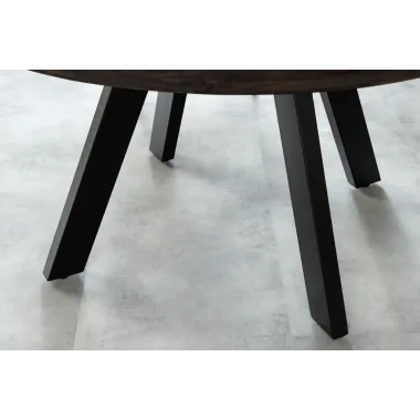 Invicta IRON CRAFT stół do jadalni okrągły mango taupe brown Ø 120cm / 46796