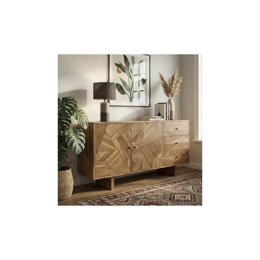 Wohnling Komoda PARKIET drewno akacji 150 x 75 x 45cm / WL7.597