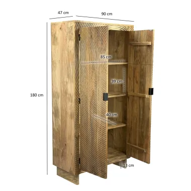 Wohnling Szafa HOT SPOT drewno mango 90 x 180 x 47cm / WL7.616