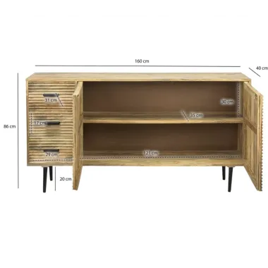 Wohnling Komoda HOT SPOT drewno mango 160 x 86 x 40cm / WL7.619