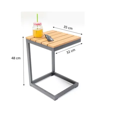 Kare Stolik ogrodowy HAPPY DAY 35 x 48 x 32cm / 82836