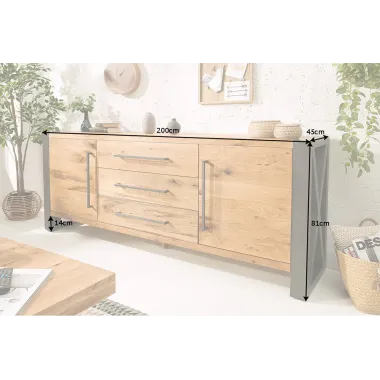 Komoda THOR lite drewno dziki dąb 200cm / 38809