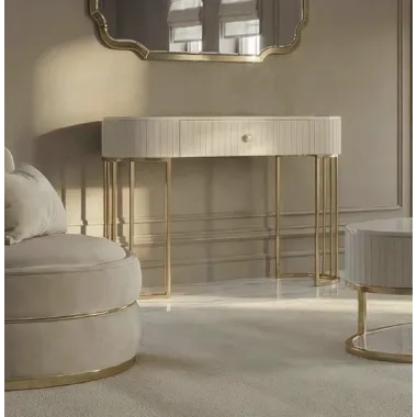 Konsola MONTPELLIER kremowa 100 x 43 x 74cm / 142611000C