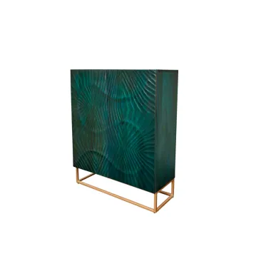 Invicta Komoda wysoka SCORPION 3D turkusowa mango 100 x 120 x 38cm / 48407