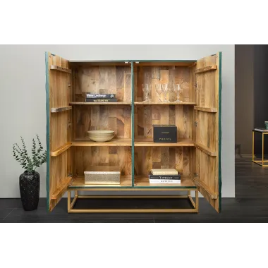 Invicta Komoda wysoka SCORPION 3D turkusowa mango 120cm / 48407