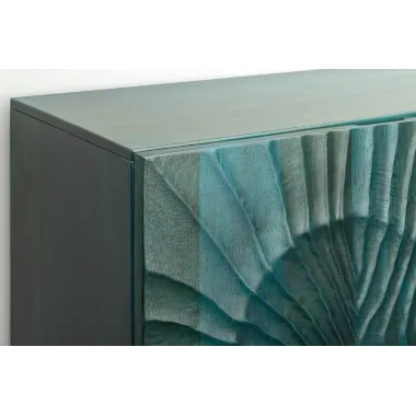 Invicta Komoda wysoka SCORPION 3D turkusowa mango 100 x 120 x 38cm / 48407