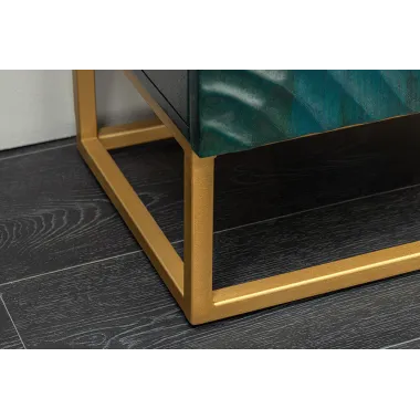 Invicta Komoda wysoka SCORPION 3D turkusowa mango 120cm / 48407