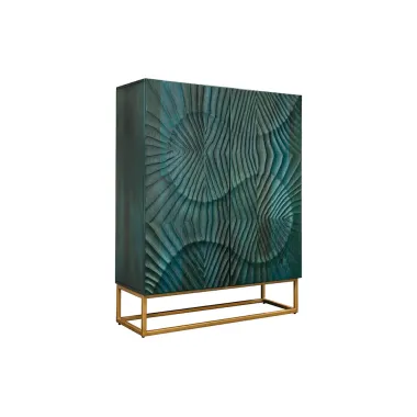 Invicta Komoda wysoka SCORPION 3D turkusowa mango 100 x 120 x 38cm / 48407