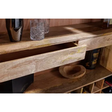 Invicta Komoda GOLDEN SUNSET wysoka turkusowe mango 95 x 140 x 42cm / 48526