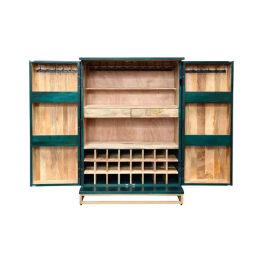 Invicta Komoda GOLDEN SUNSET wysoka turkusowe mango 95 x 140 x 42cm / 48526