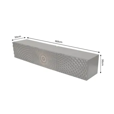 Invicta Szafka RTV ILLUSION 3D czarno złote mango 160cm / 48410