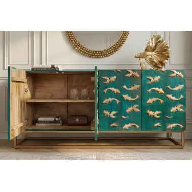 Invicta Komoda GOLDEN LAGOON 3D turkusowe mango 177cm / 46200