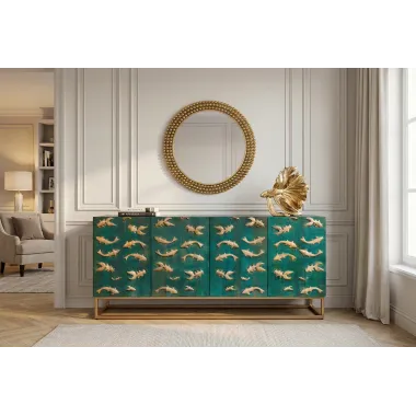 Invicta Komoda GOLDEN LAGOON 3D turkusowe mango 177cm / 46200