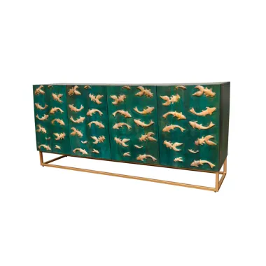 Invicta Komoda GOLDEN LAGOON 3D turkusowe mango 177cm / 46200