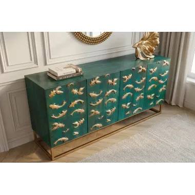 Invicta Komoda GOLDEN LAGOON 3D turkusowe mango 177cm / 46200