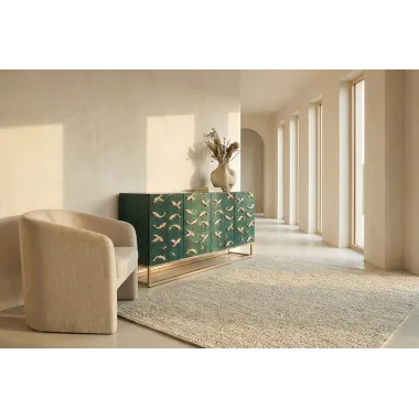 Invicta Komoda GOLDEN LAGOON 3D turkusowe mango 177cm / 46200