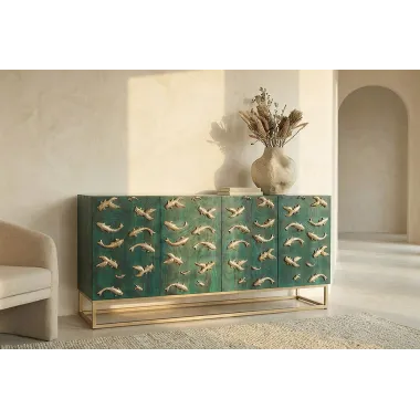 Invicta Komoda GOLDEN LAGOON 3D turkusowe mango 177cm / 46200