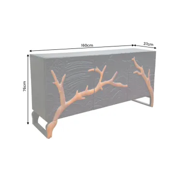 Invicta Komoda FOREST 3D brązowe mango 160cm / 46199