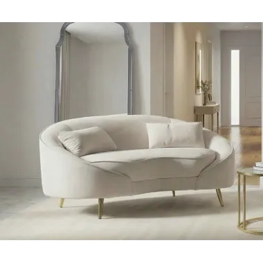 Sofa 2 osobowa tapicerowana OSLO kremowa 148 x 84 x 68cm / 14272800C2