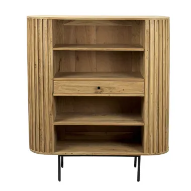 Wohnling HOT SPOT Regał na książki naturalna akacja 105 x 122 x 40cm / WL7.014